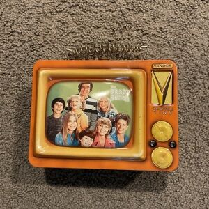 Vandor Orange Retro TV Collectible Tin Lunch Box Lunchbox